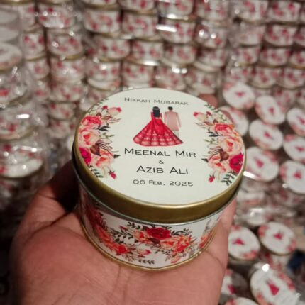 Tin Bid Boxes With Costomize Sticker