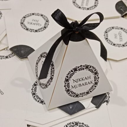 Triangle Bid Boxes With Black Printing