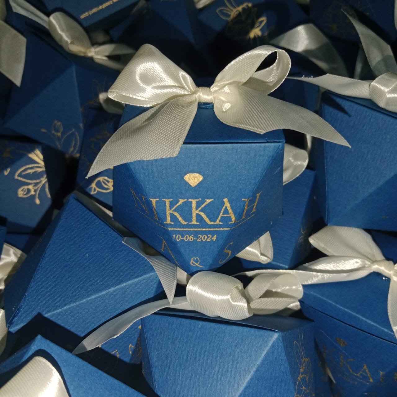 Blue Pantagone Bid Boxes Blue Pantagone Bid Boxes