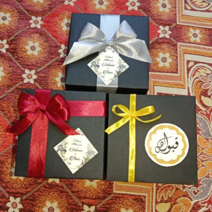 Black Bid Boxes With Ribbon Styles