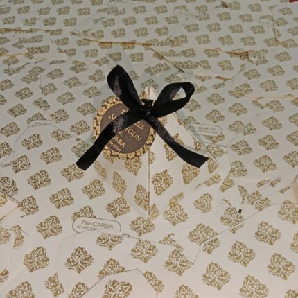 Triangle Bid Boxes Round Tag With Goldan Motive