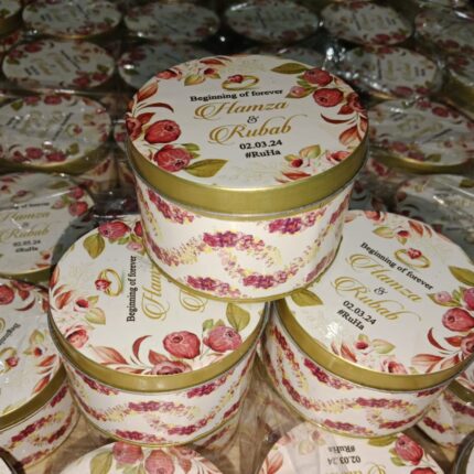 Tin Bid Boxes With Sticker