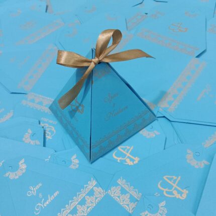 Sky Blue Triangle Bid Boxes