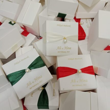 Motti Bid Boxes With Malti Colour Ribbons