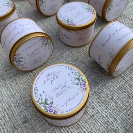 Tin Bid Boxes With Name Sticker