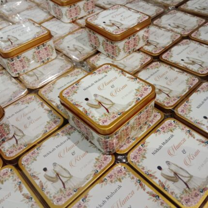 Special Square Tin Bid Boxes