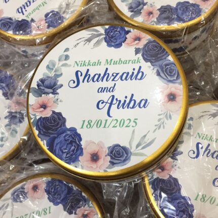 Half Kg Sweet Box With Blue Unique Flowers