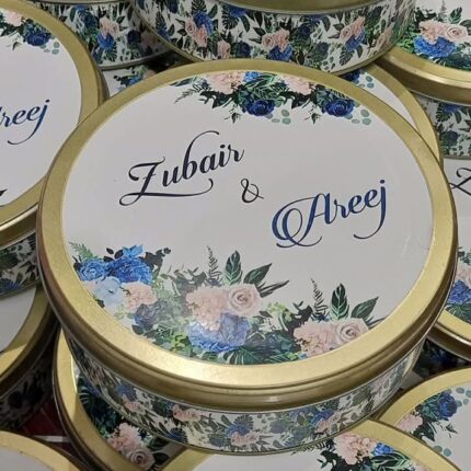 500 Gram Sweet Tin Boxes With Beautiful Flowers