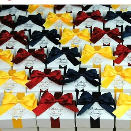 Bid Boxes With Multi Colours Ribbon