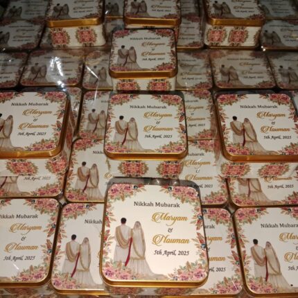 Square New Tin Bid Boxes