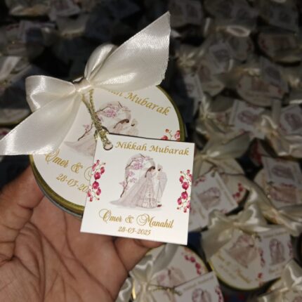 Tin Bid Box With Name Sticker