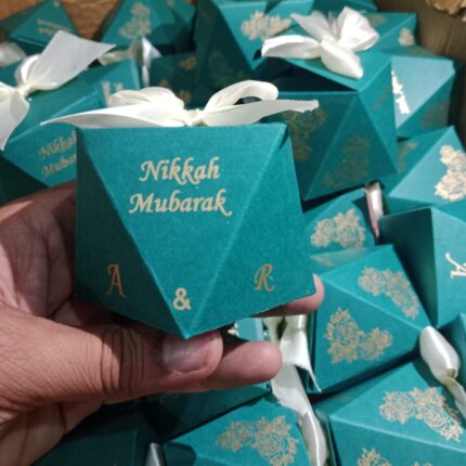 Green Pantagone Bid Boxes With Tai