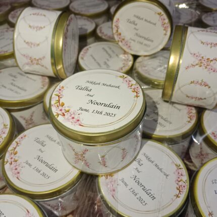 Pink Flowers Tin Bid Boxes Design