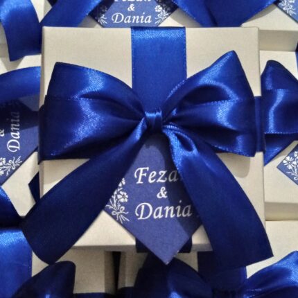 Blue Ribbon With Blue Tag Bid Boxes