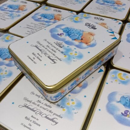 1 Kg Tin Sweet Boxes For Baby Boy