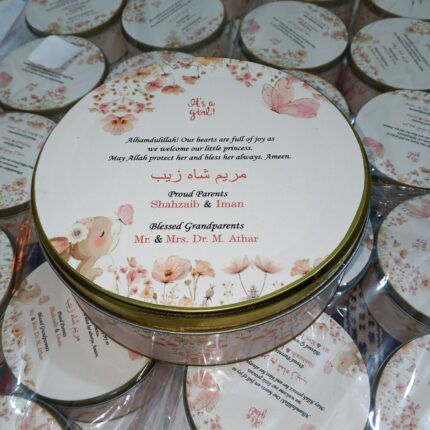 Round 1Kg Sweet Boxes For Baby Girl