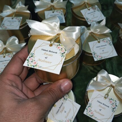 Tin Bid Boxes With Tag Tai